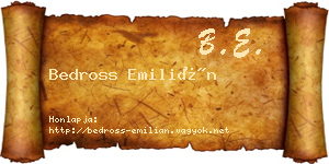 Bedross Emilián névjegykártya